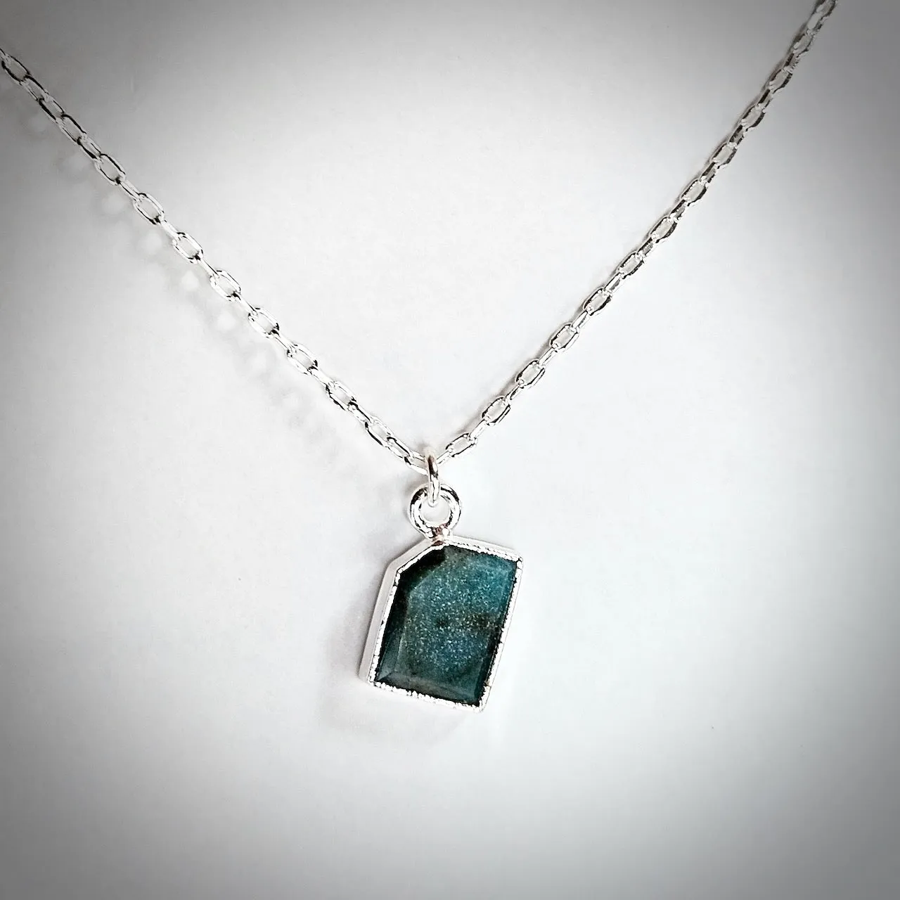 Chrysocolla Untethered Soul Necklace - Silver