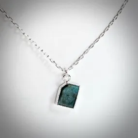 Chrysocolla Untethered Soul Necklace - Silver