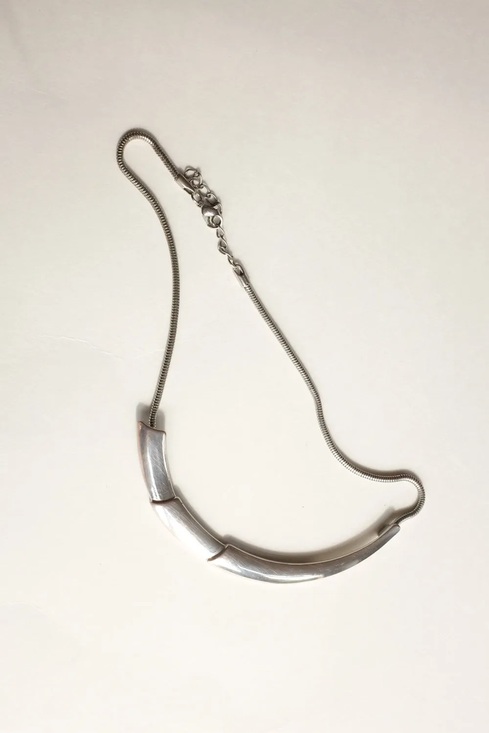 CLEAN CHOKER VINTAGE SILVER NECKLACE