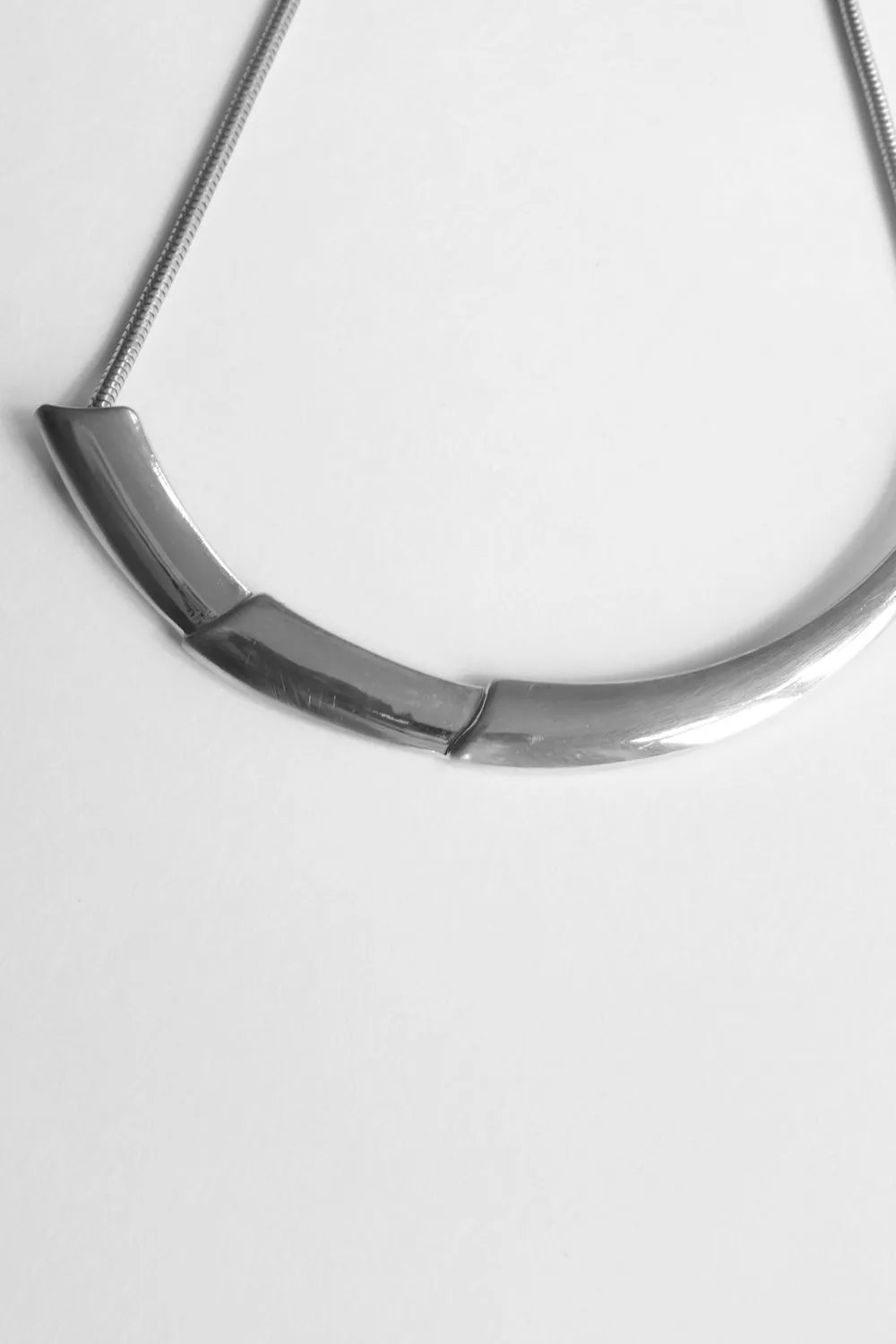 CLEAN CHOKER VINTAGE SILVER NECKLACE