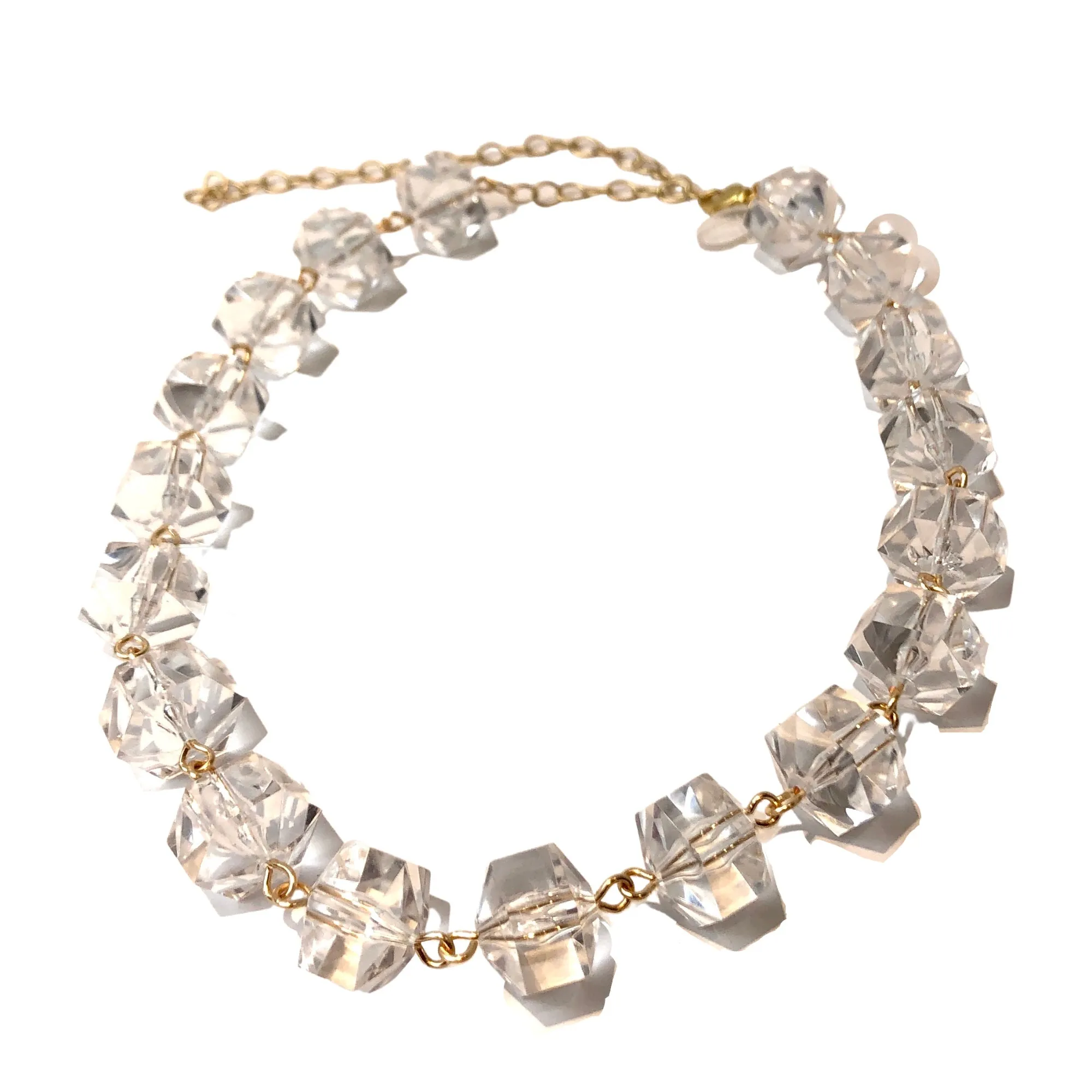 Clear Faceted Chunky Amelia Necklace *