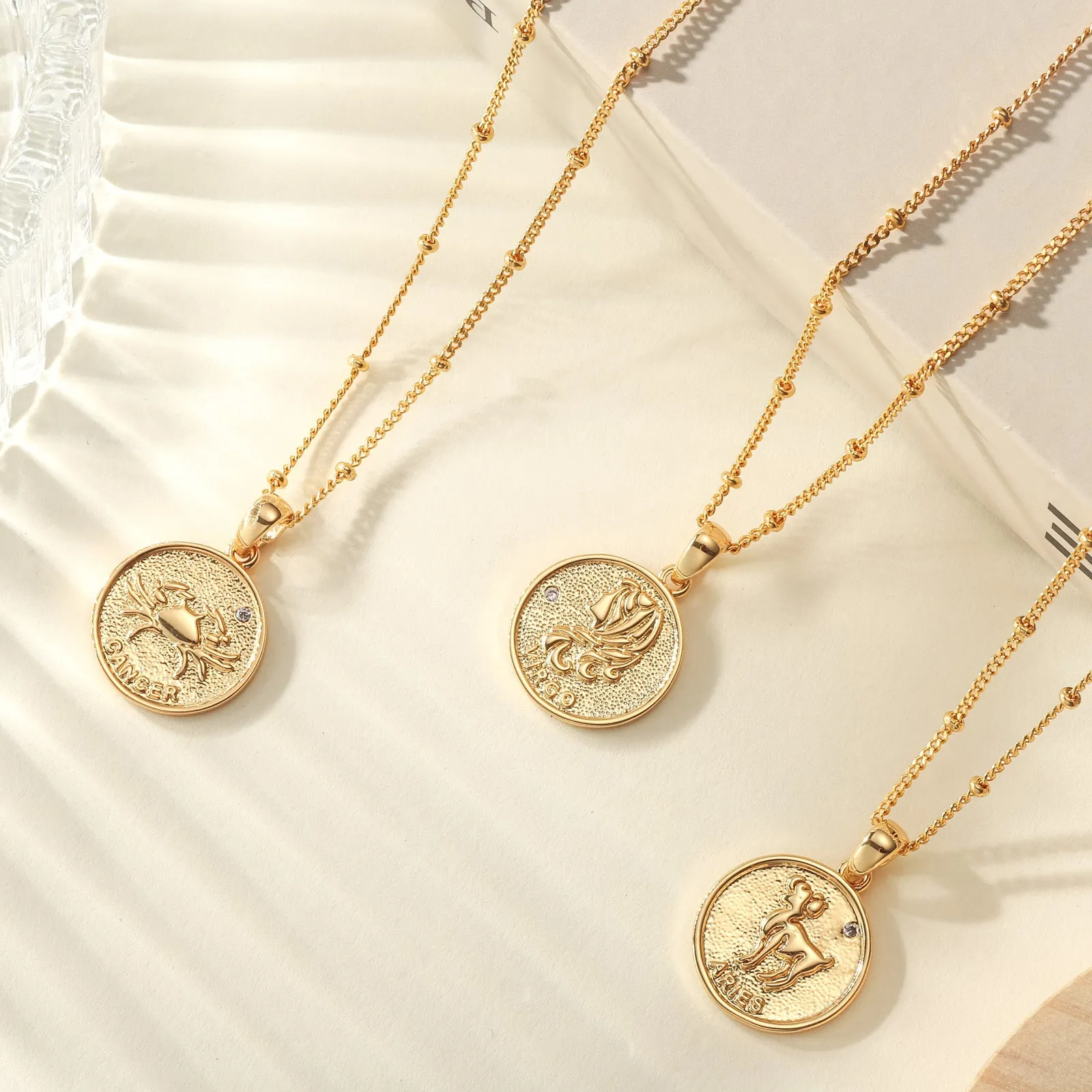 Constellation Coin Pendant Necklace