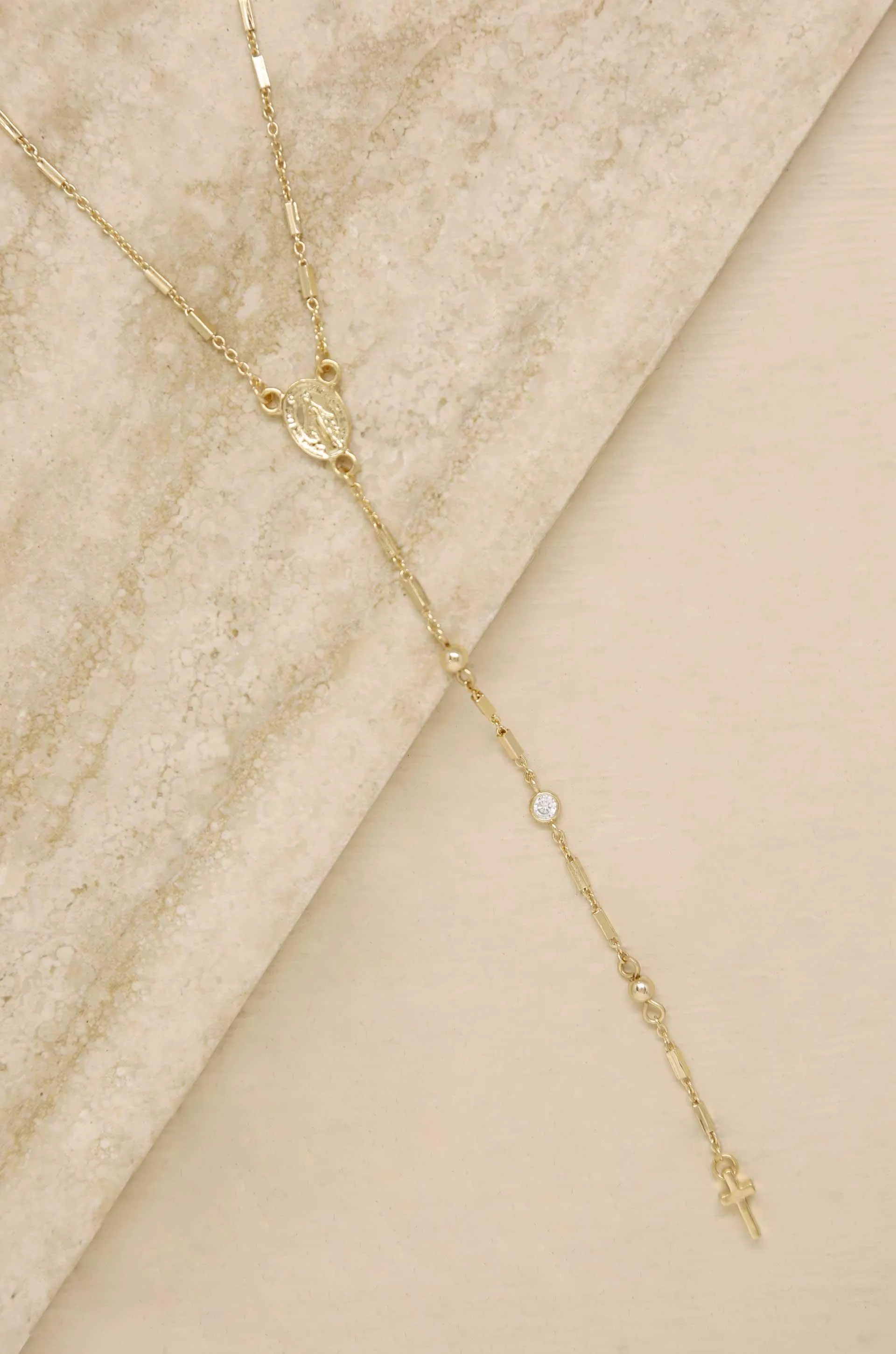 Cross Necklace - 18k Gold Plated