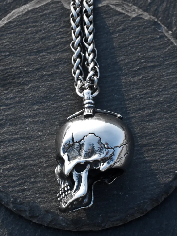 Deluxe Stainless Steel Skull Necklace