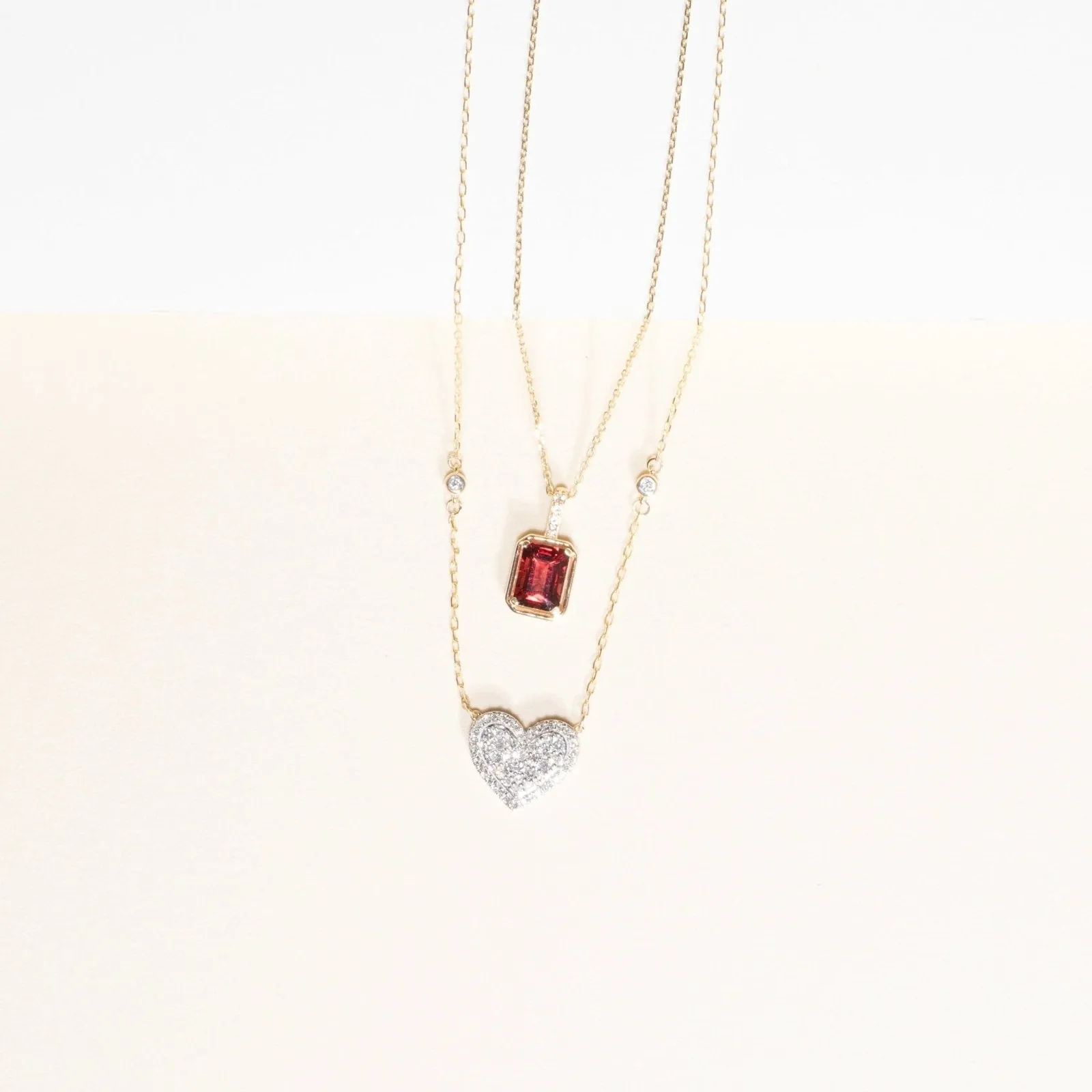 Diamond Pave Heart Necklace