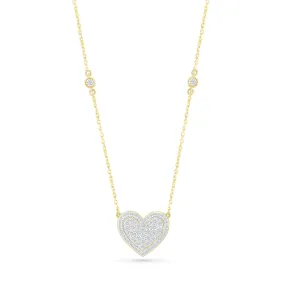 Diamond Pave Heart Necklace