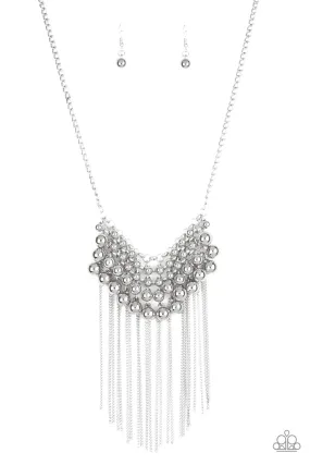 DIVA-de and Rule Silver Necklace - Paparazzi Accessories