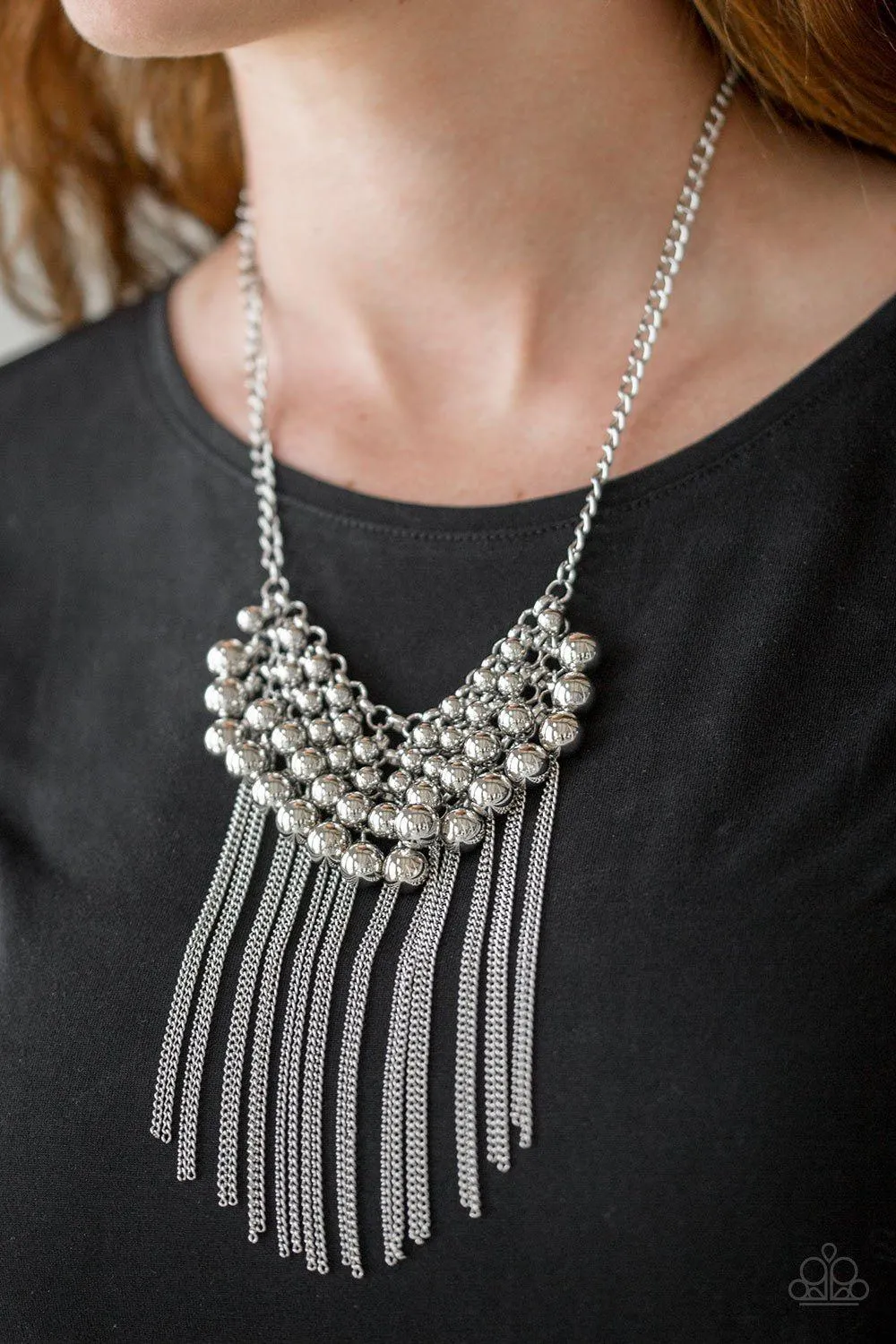 DIVA-de and Rule Silver Necklace - Paparazzi Accessories