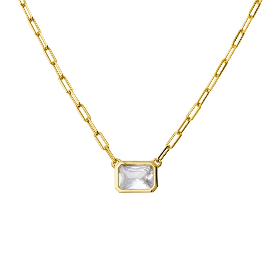 Eden Baguette Necklace Gold