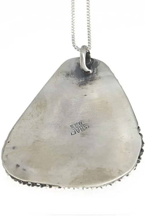 Eilat Stone Pendant in 925 Sterling Silver   Necklace