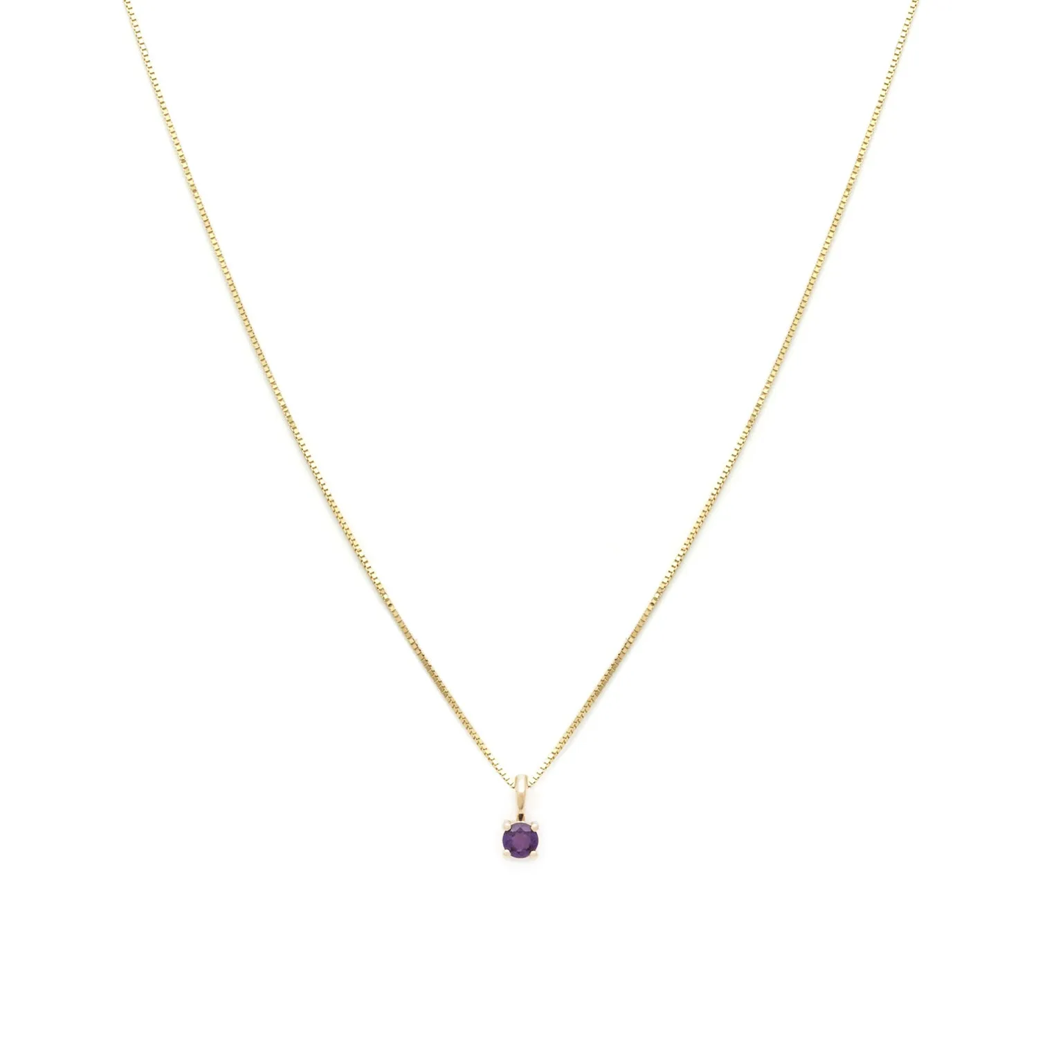 Element Necklace | 14k Gold & Amethyst