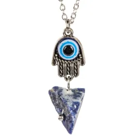 Evil Eye Necklace With Sodalite