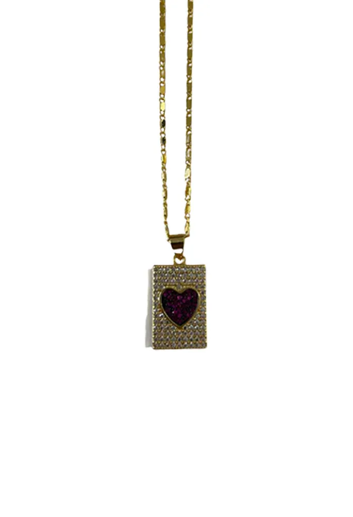 Felicity Necklace-Pink Heart