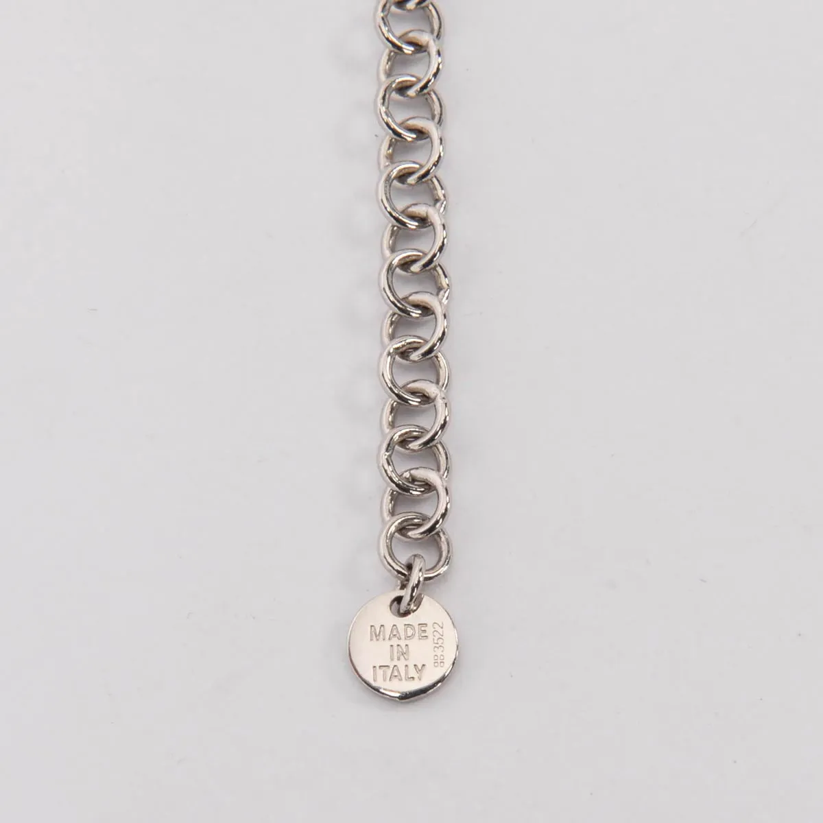 Fendi Silver Crystal Fendi O'Lock Choker Necklace