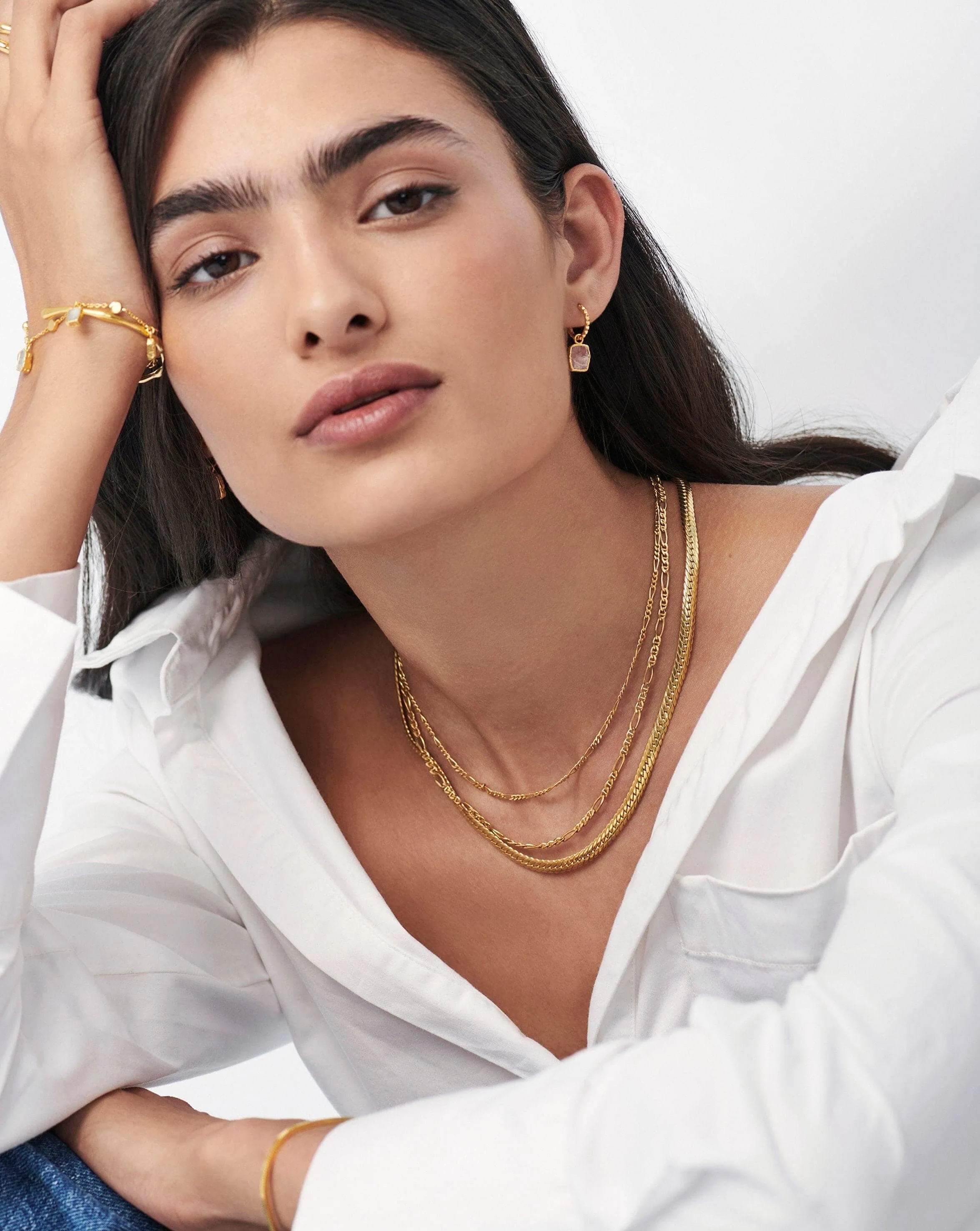 Filia & Camail Chain Necklace Set | 18ct Gold Plated Vermeil