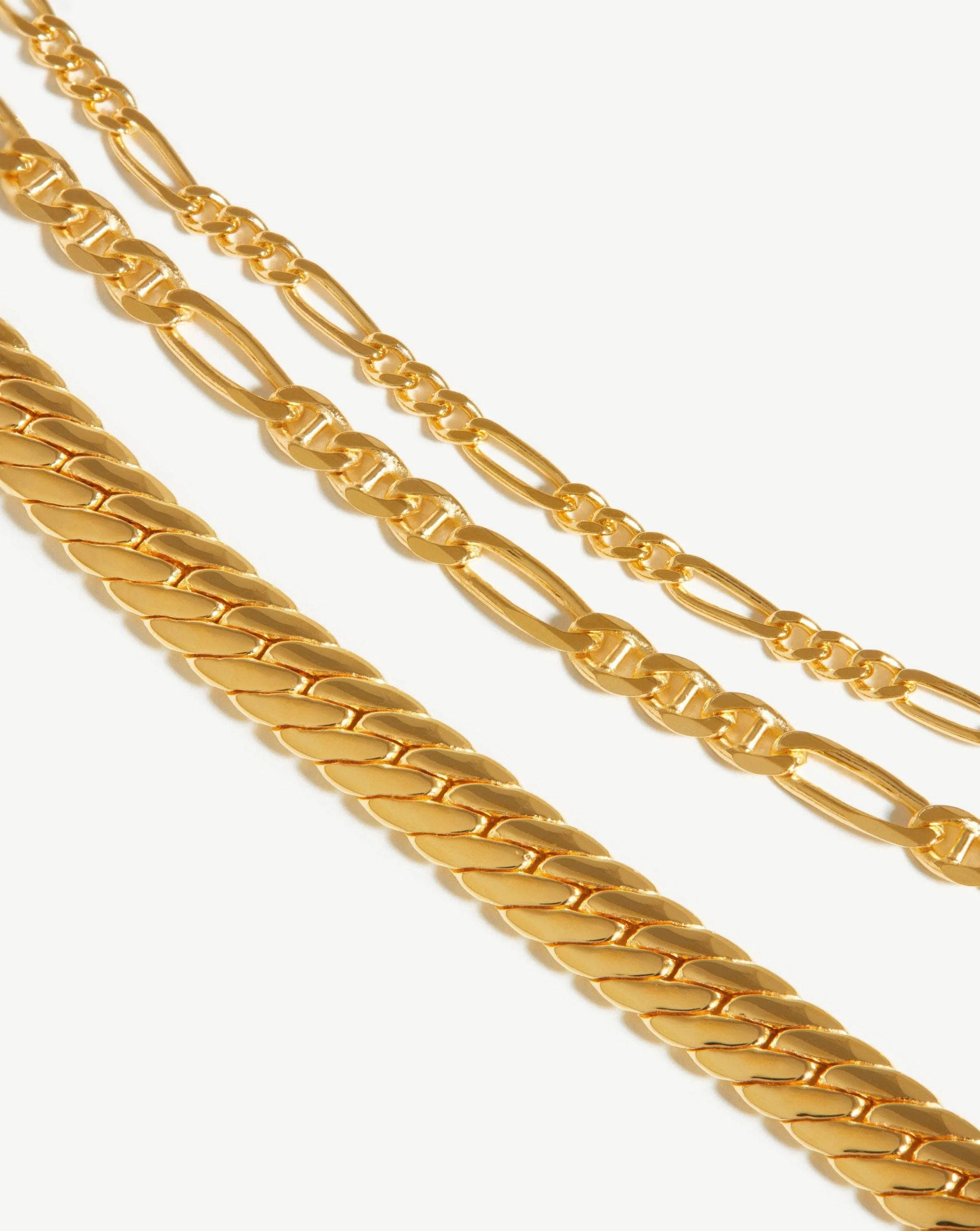 Filia & Camail Chain Necklace Set | 18ct Gold Plated Vermeil