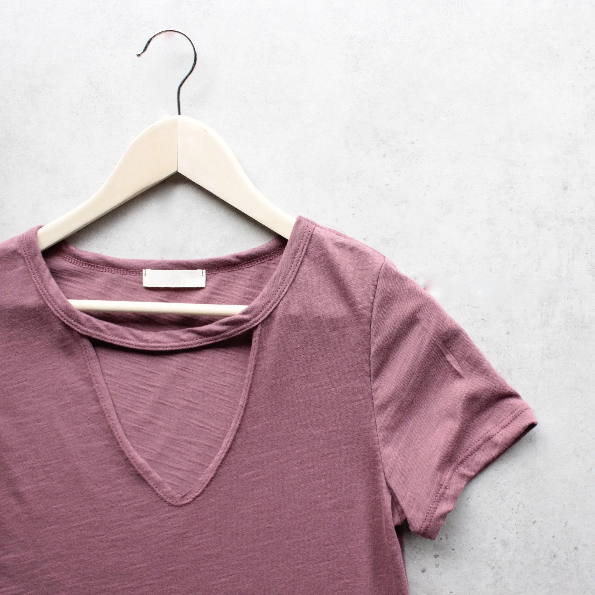 Final Sale - Basic Slub V-Neck Tee in More colors