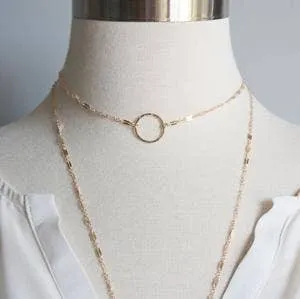 Genevieve Circle Choker Necklace