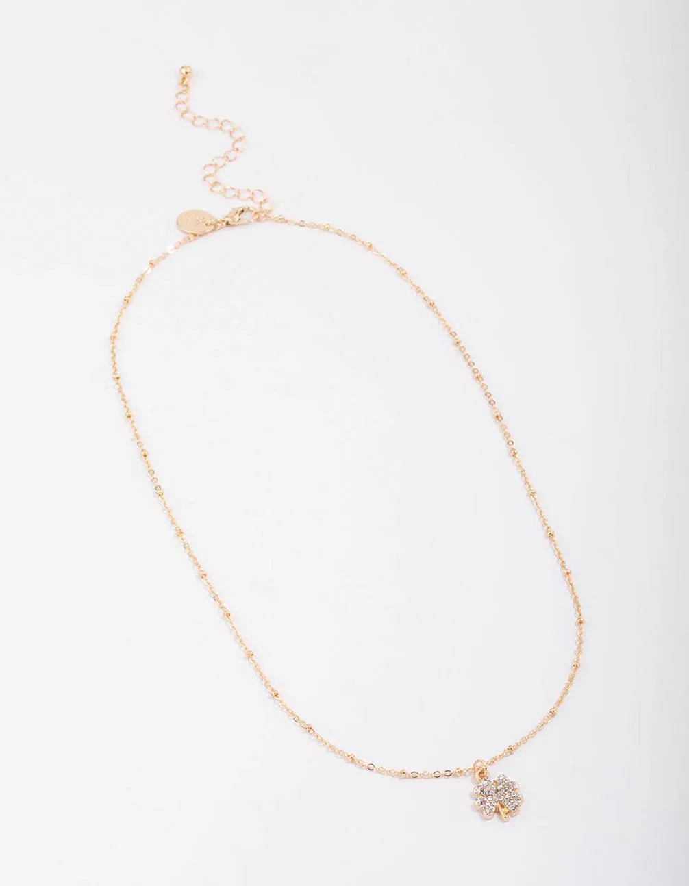 Gold Ball & Diamante Chain Necklace