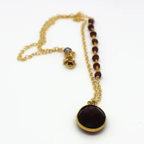 Gold Garnet Necklace