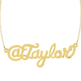 Gold Personalized Twitter Handle Necklace