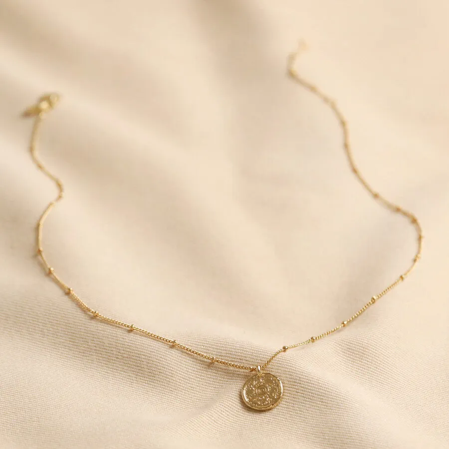 Gold Talisman Good Luck Charm Pendant Necklace