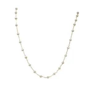 Gray Crystal Chain Necklace