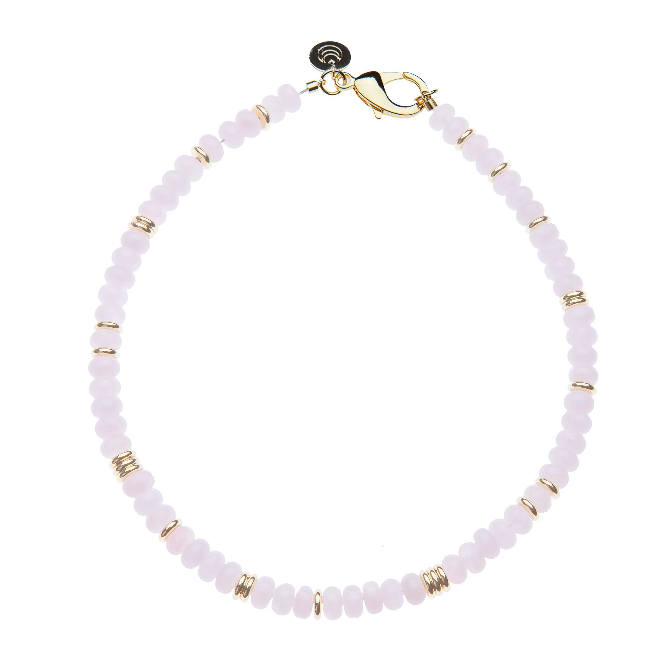 Gumdrop Beaded Necklace in Rose Quartz