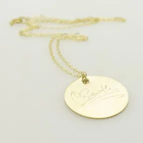 Handwritten Message Necklace - Signature Necklace