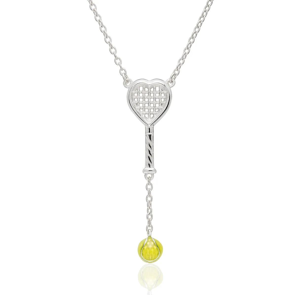 Heart Racquet Y Necklace