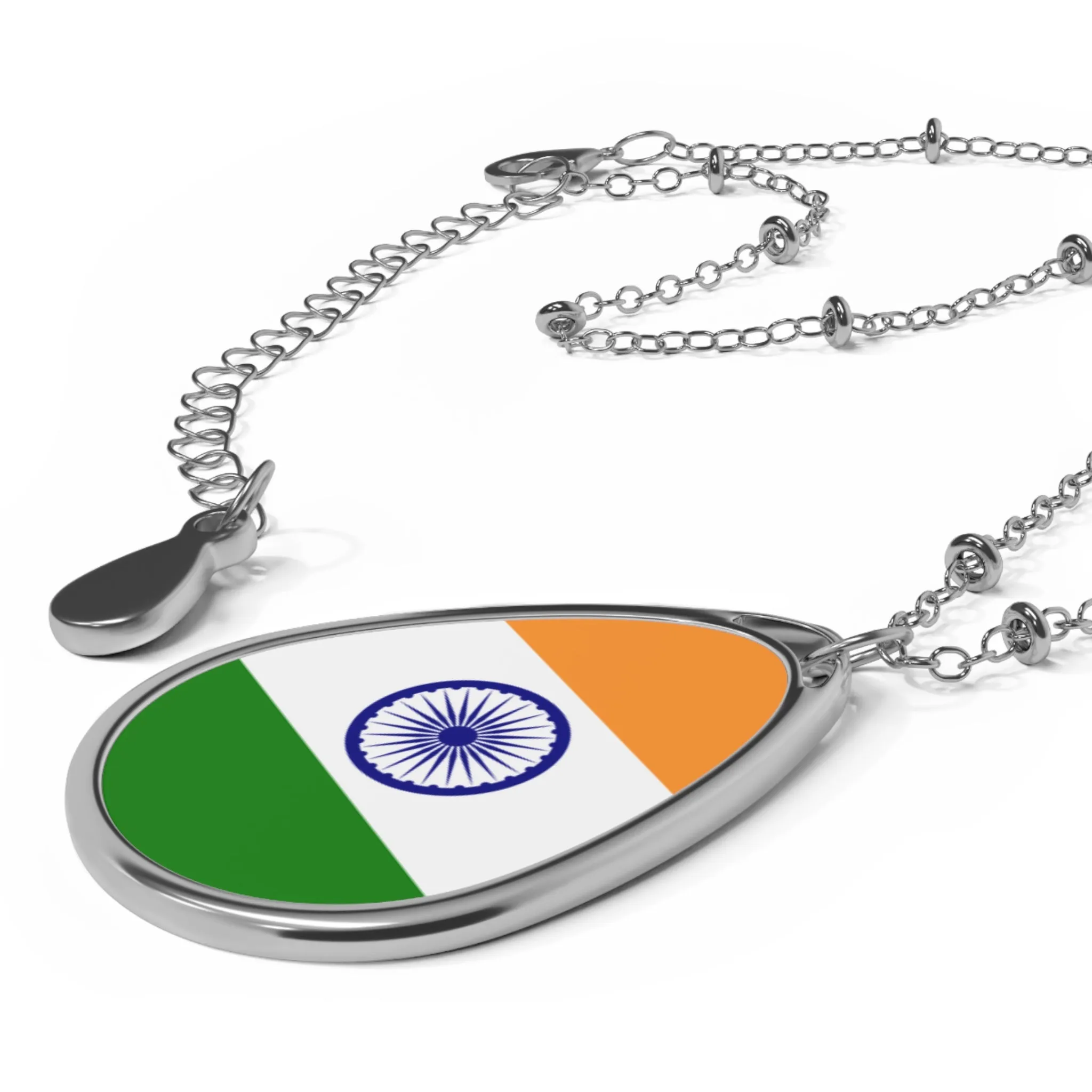 India Flag Necklace / Patriotic Jewelry For India Lovers