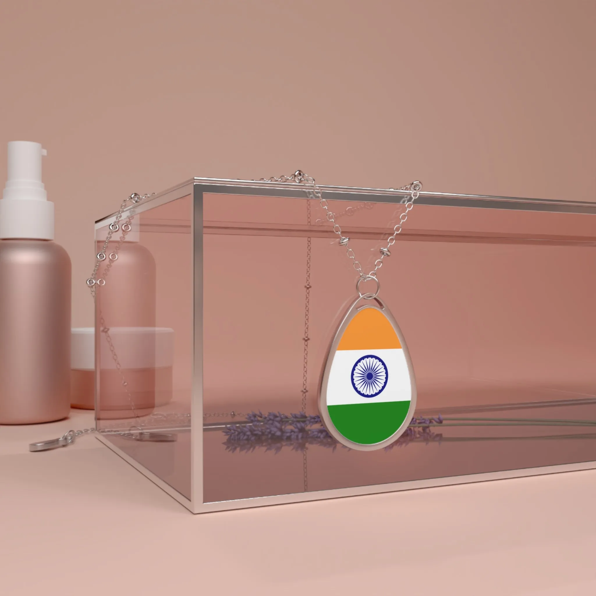 India Flag Necklace / Patriotic Jewelry For India Lovers