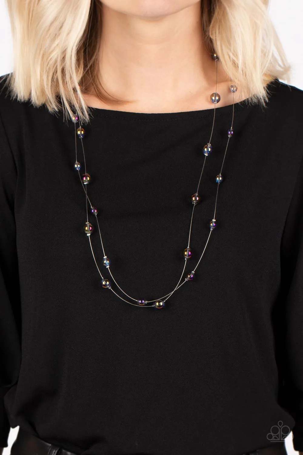 Interstellar Illusions - Purple Multi Layer Necklace