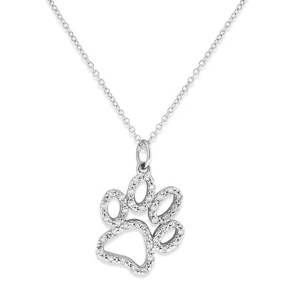 KC Designs Diamond Paw Print Pendant