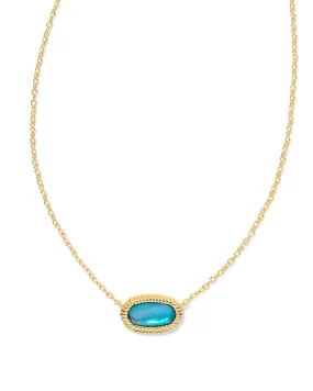 Kendra Scott Elisa Ridge Frame Necklace - Indigo Watercolor Illusion