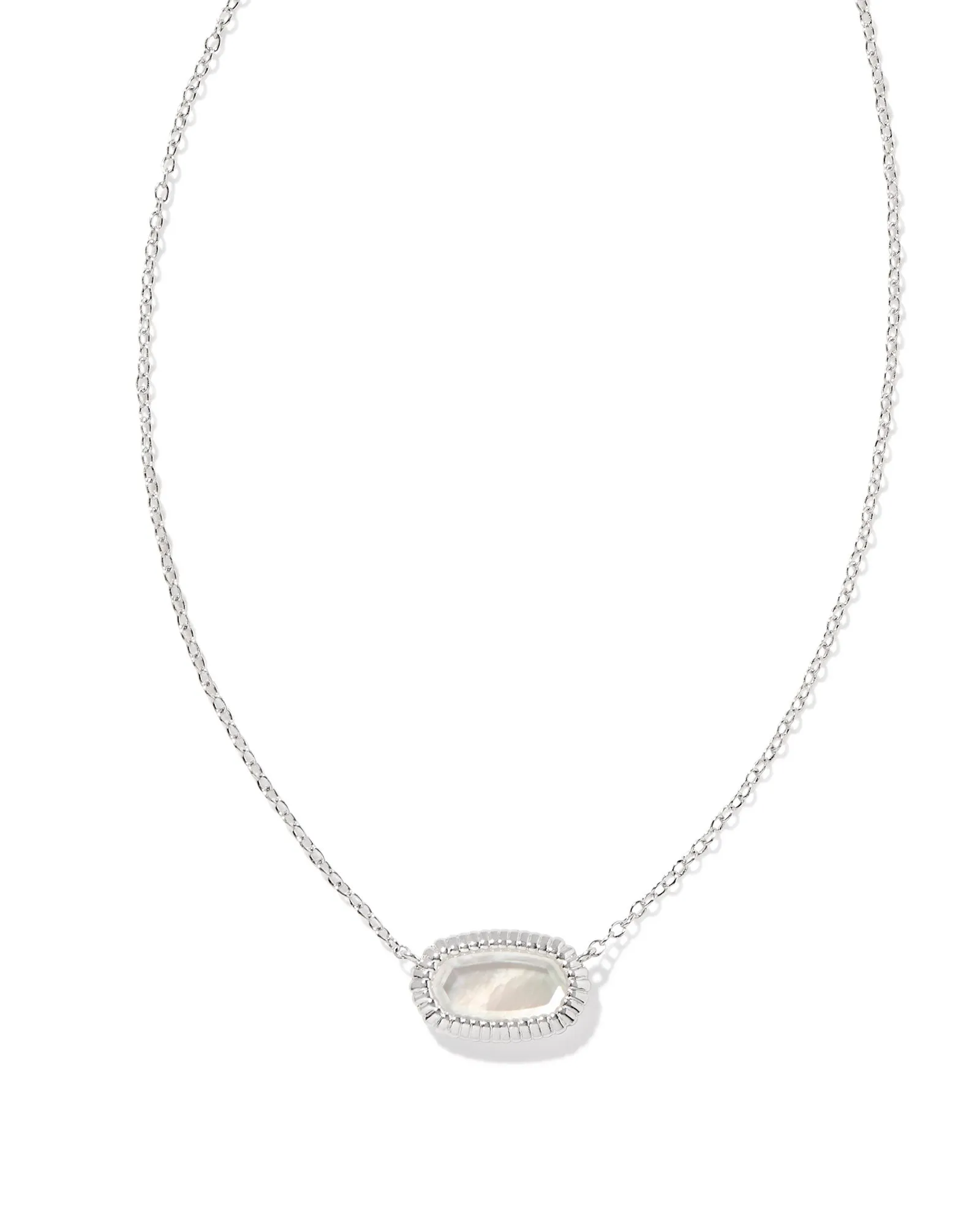 Kendra Scott Elisa Ridge Frame Necklace - Ivory Pearl