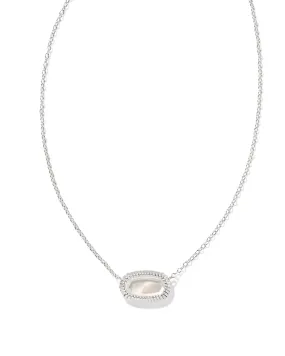 Kendra Scott Elisa Ridge Frame Necklace - Ivory Pearl