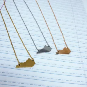 Kentucky State Silhouette Necklace