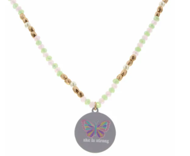 Kids 14 Beaded Necklace w/ Disk