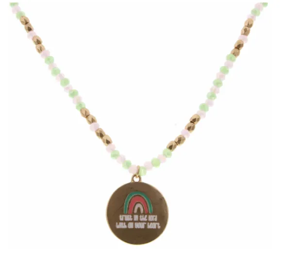 Kids 14 Beaded Necklace w/ Disk