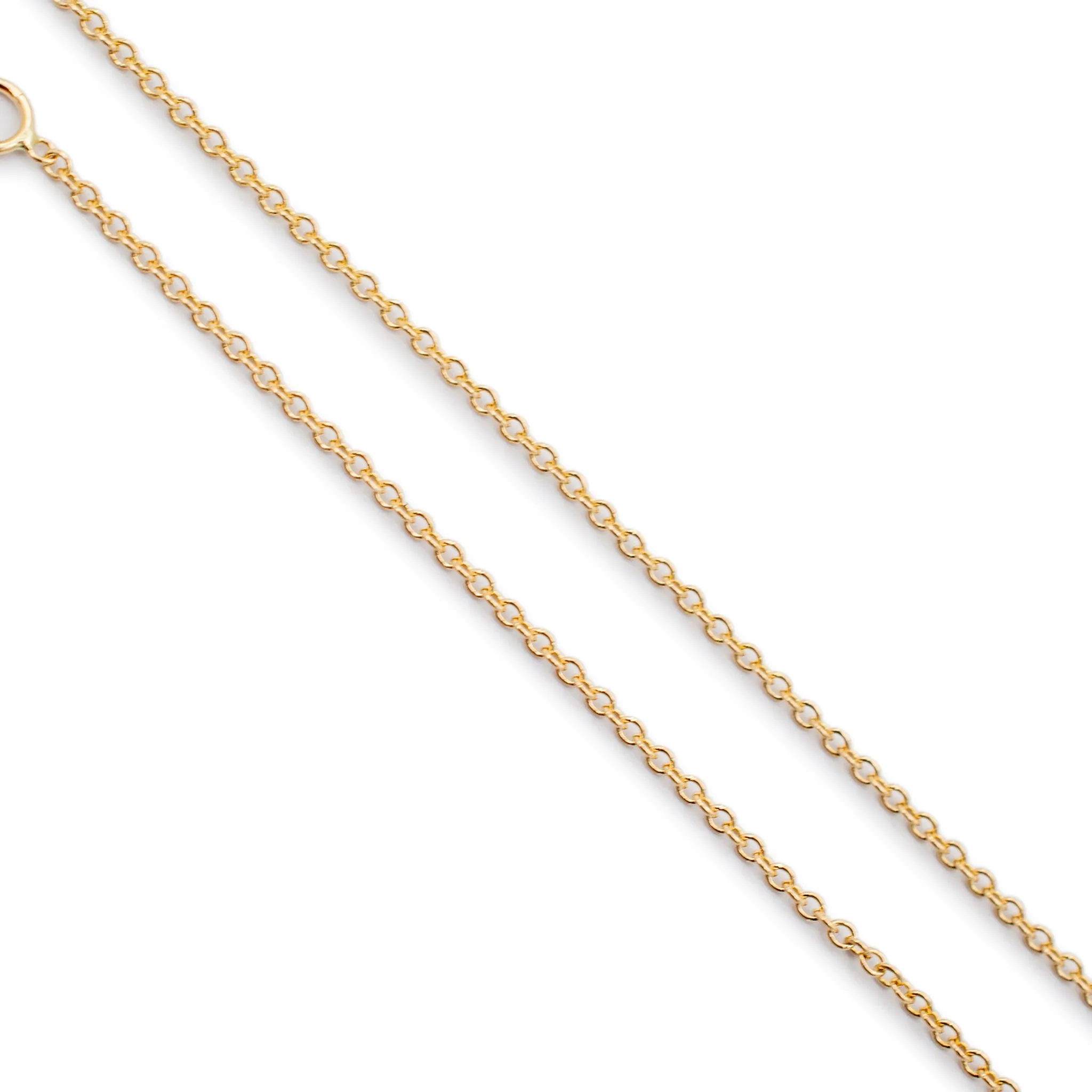 Ladies 14K Yellow Gold by the Yard Diamond Chain Necklace