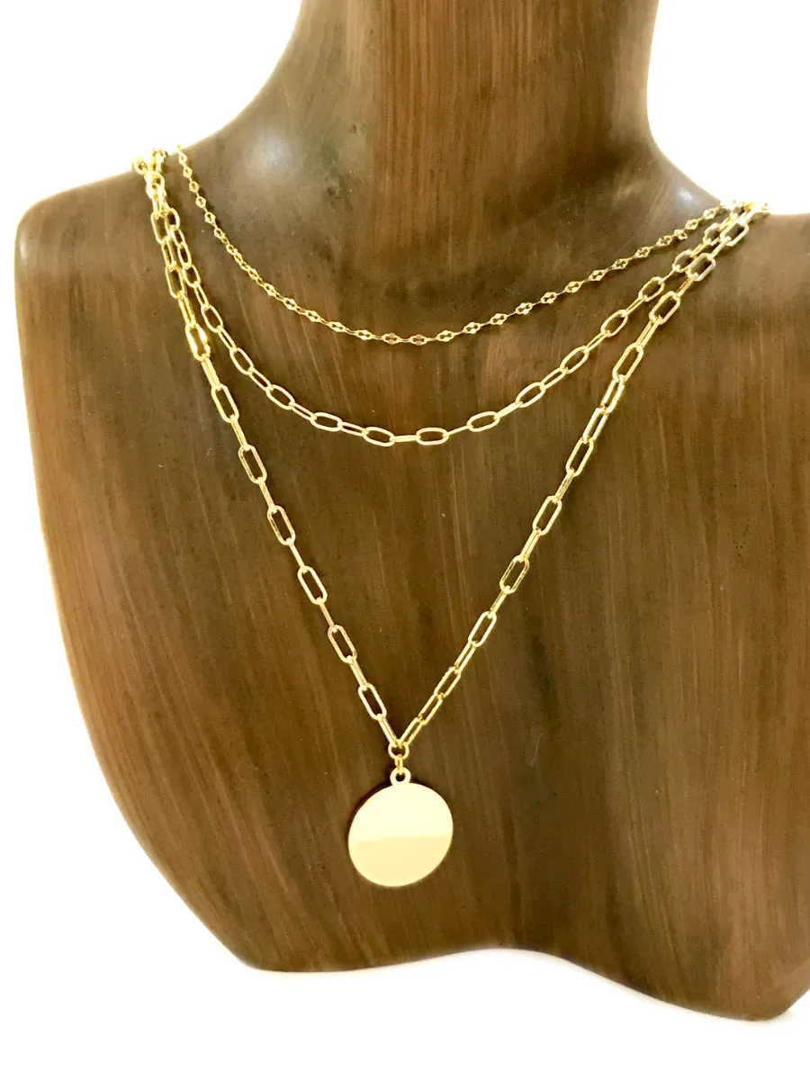 Layered Medallion Necklace