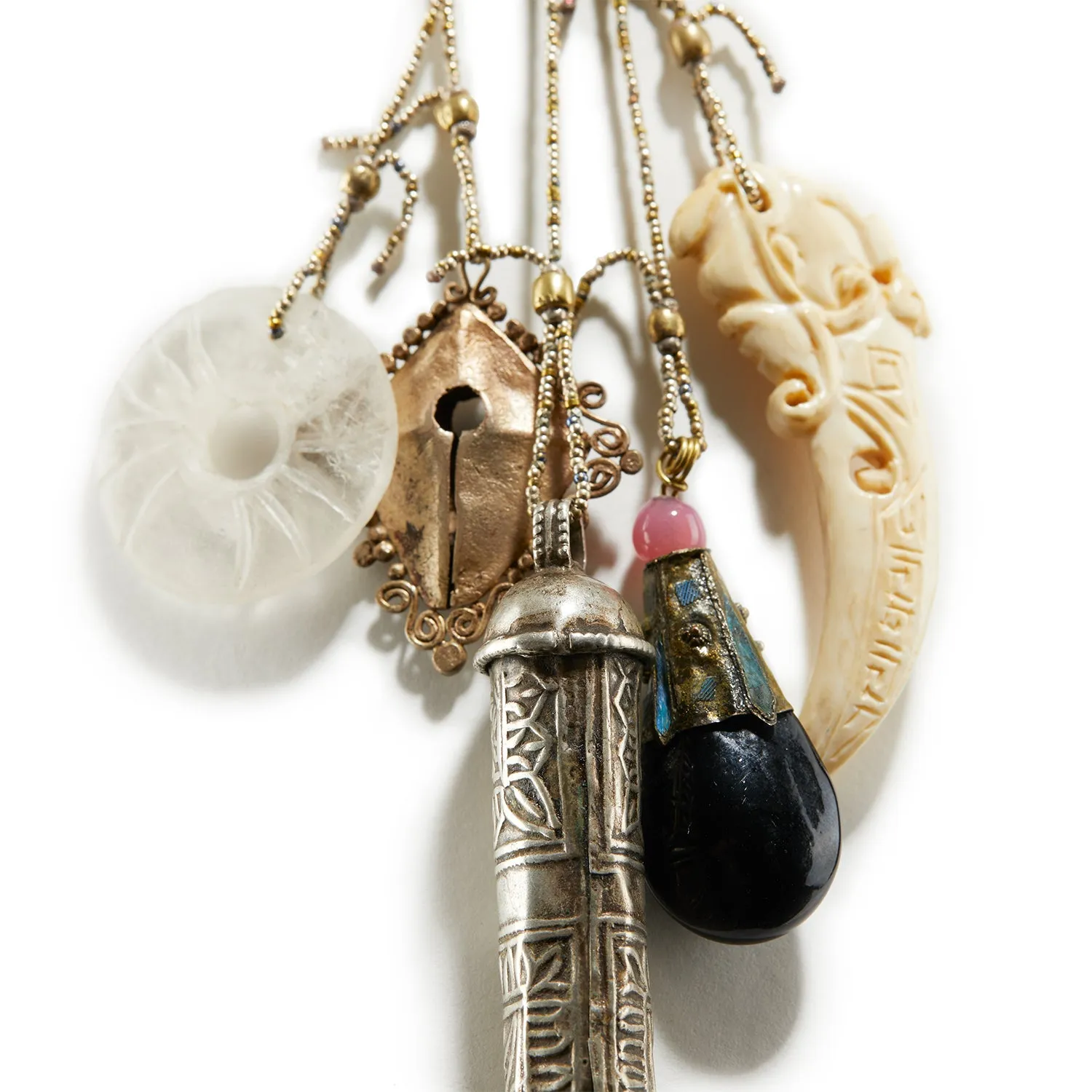 Long Assorted Antique Pendant Necklace