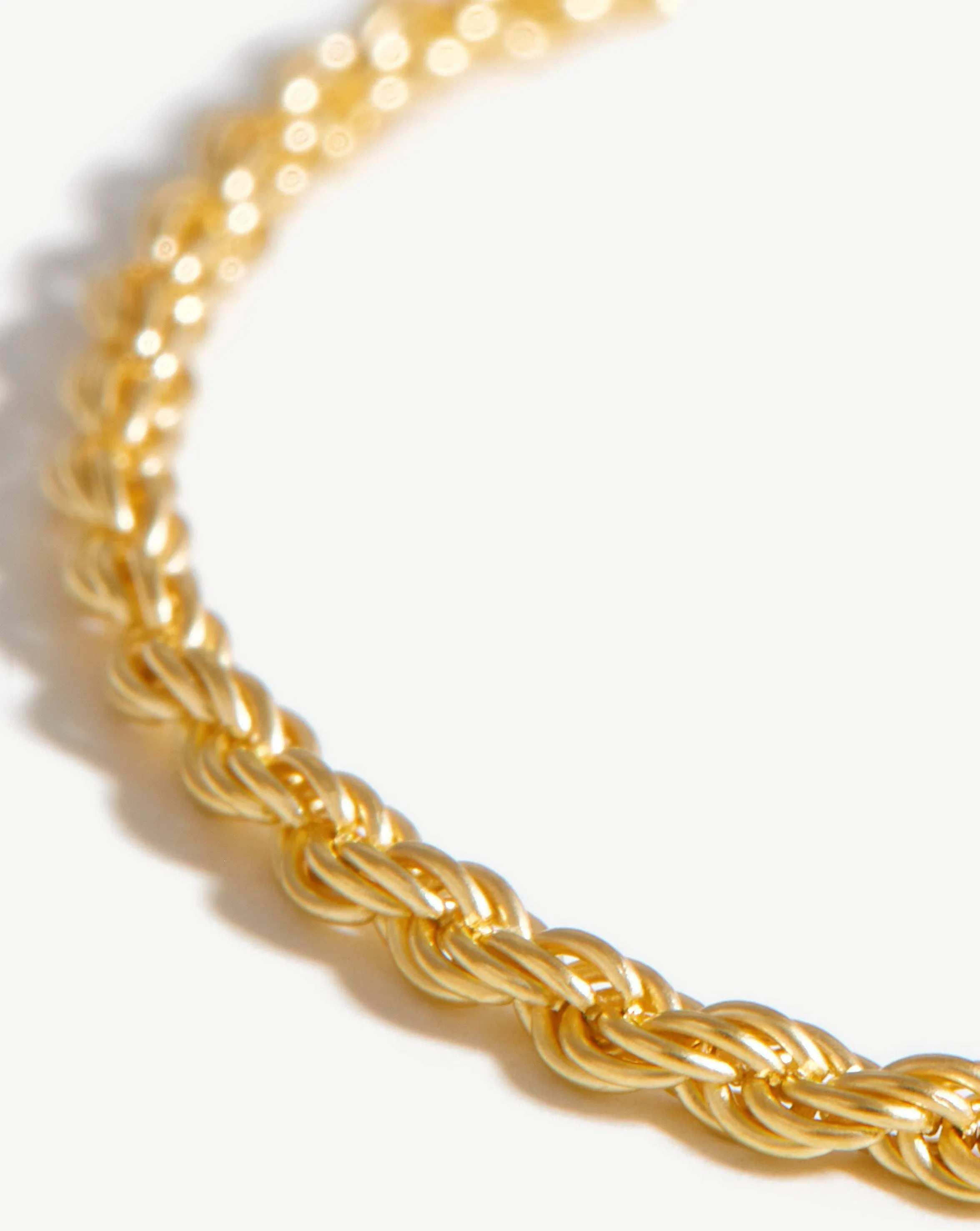 Long Rope Chain Necklace | 18ct Gold Plated Vermeil