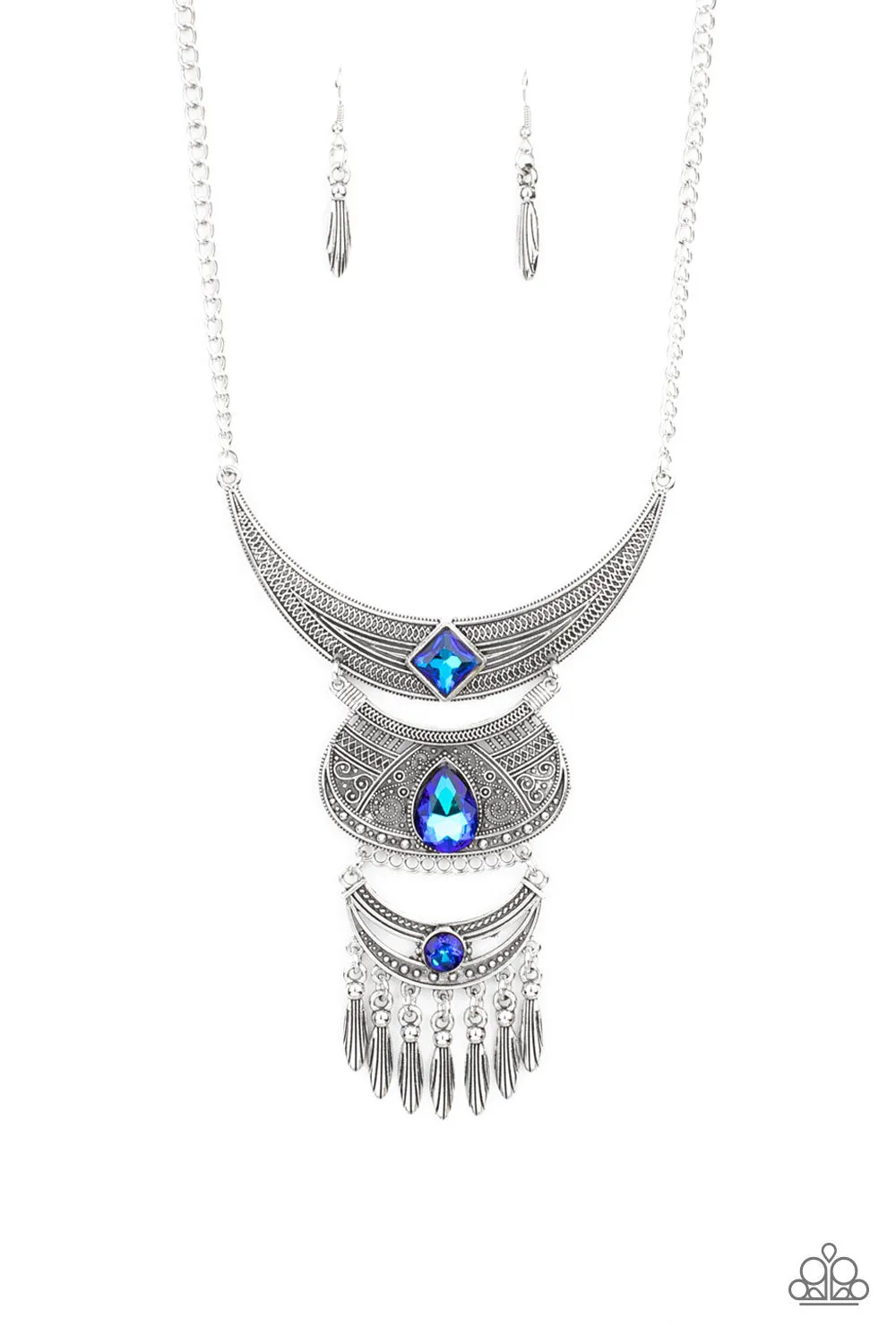 Lunar Enchantment - Blue Paparazzi Necklace