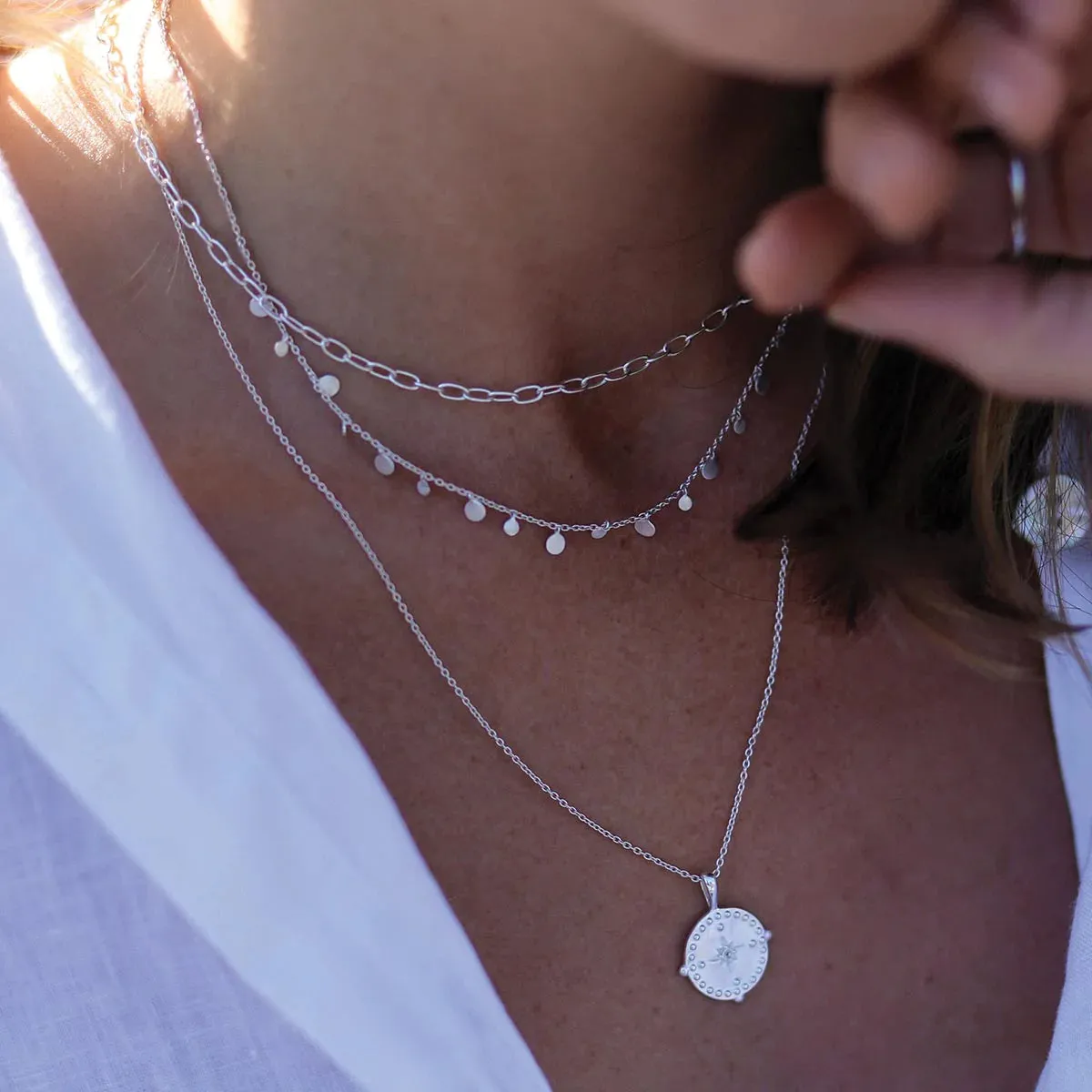 MURKANI - Coin Choker in Sterling Silver