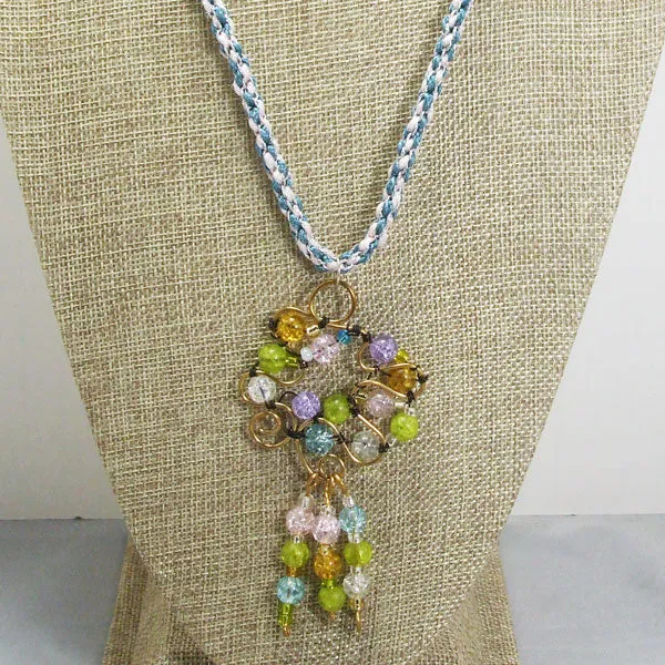 Nahama Beaded Wire Pendant Necklace