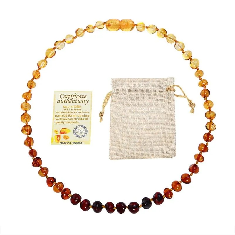 Natural Amber Stone Bead Accessory Necklace