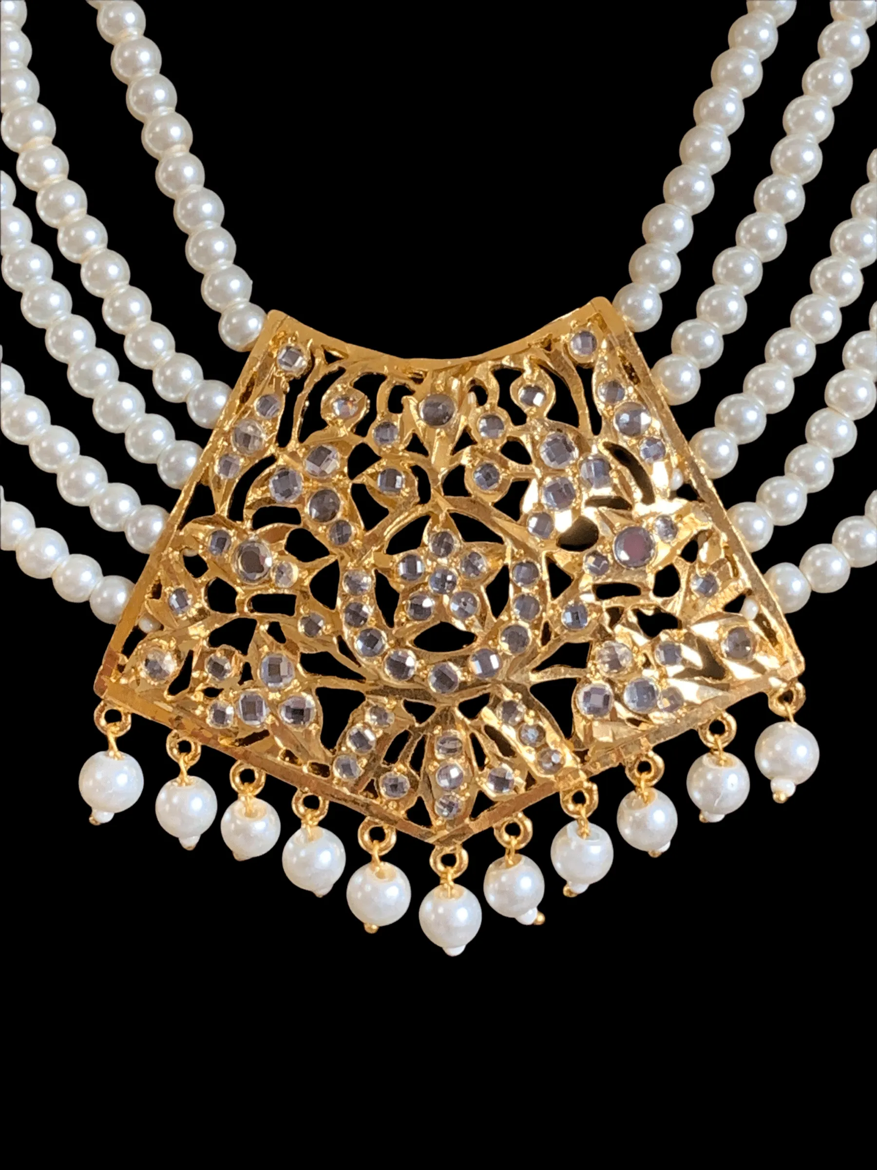 Nisha rani haar in shell pearls  ( SHIPS IN 4 WEEKS  )