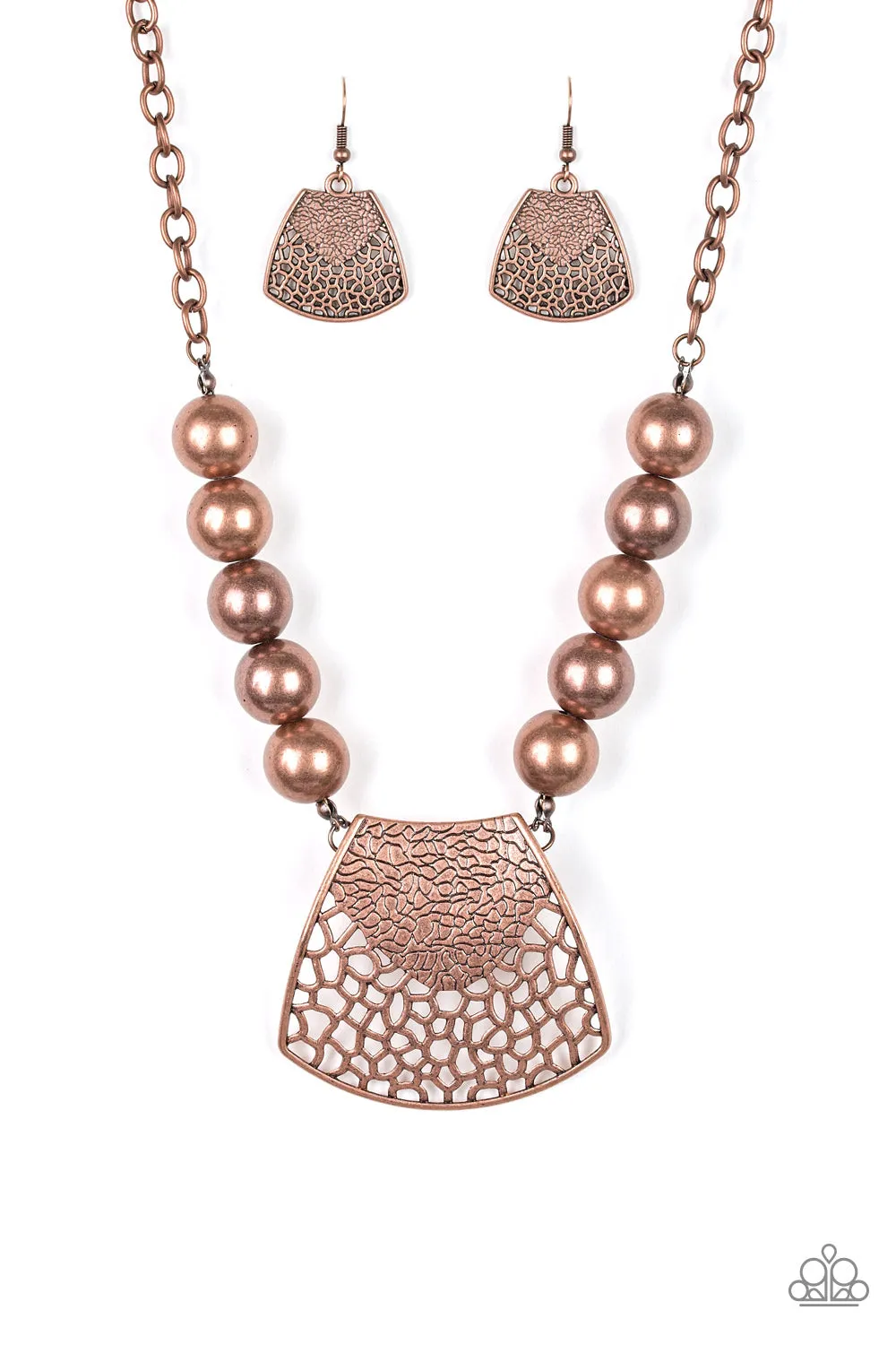 Paparazzi Large and In Charge Copper Necklace